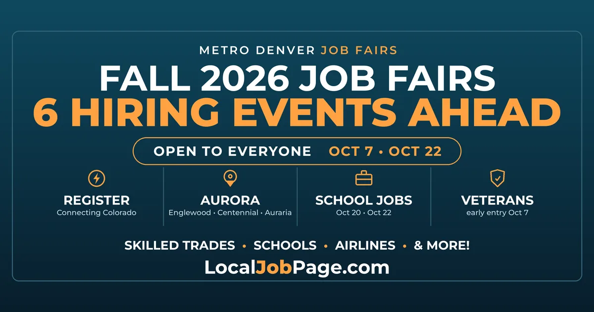 Fall 2026 Denver Job Fairs & Hiring Events: Your Complete Guide