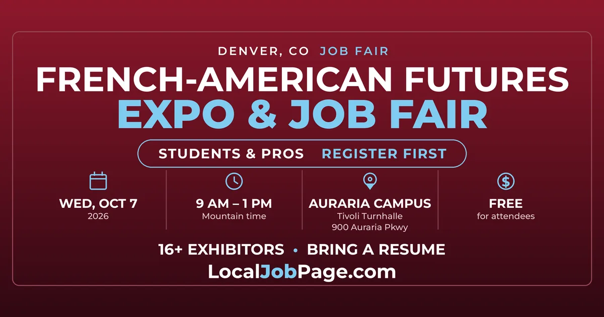 French-American Futures Expo & Job Fair Comes to Denver's Auraria Campus October 7