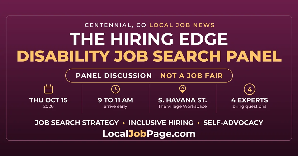 The Hiring Edge: Disability Job Search Panel Comes to Centennial October 15